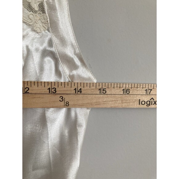 Victoria’s Secret Embellished Lace Slip Dress MEDIUM Sheer Ivory Sequins Sleep - Picture 11 of 13